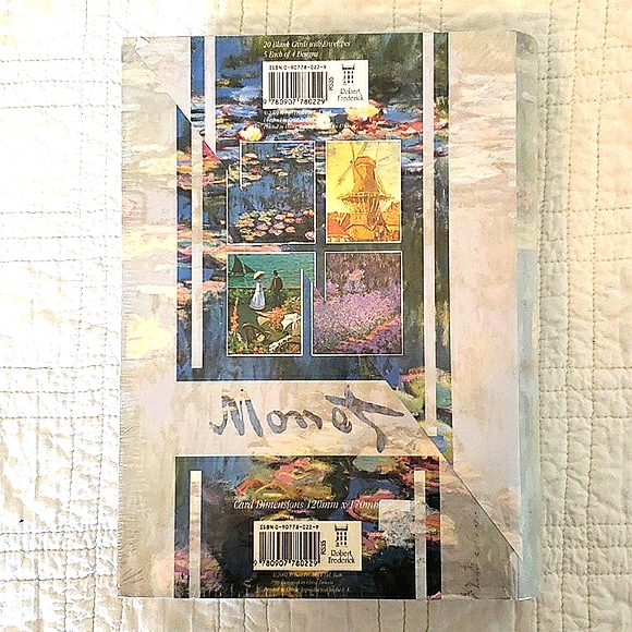 Unopened box of 20 blank cards with Monet paintings - Picture 3 of 11